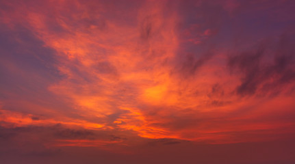 Low Angle View Of Dramatic Sky During Sunset