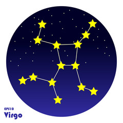 Obraz na płótnie Canvas vector illustration of virgo zodiac stars