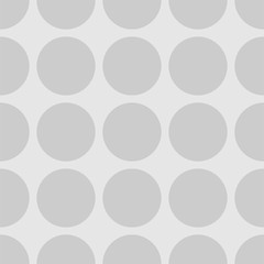 Seamless vector pattern with tile black polka dots on grey background