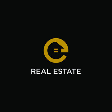 Real estate letter E logo graphic concept