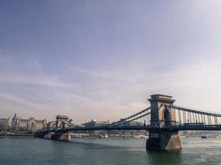 Fototapeta na wymiar chain bridge in budapest