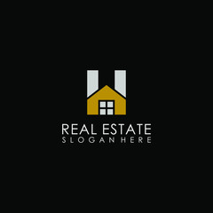 Real estate letter H logo graphic concept