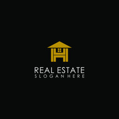 Real estate letter H logo graphic concept