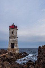 Fototapeta na wymiar Capo Ferro lighthouse in Sardinia
