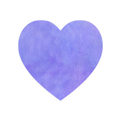 Lilac watercolor heart.