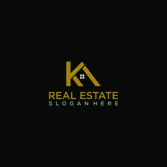 Real estate letter K logo graphic concept