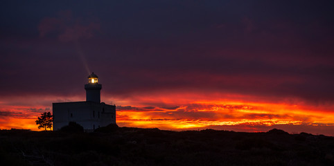 Capo Ferro lighthouse in Sardinia