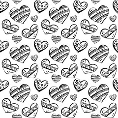 pattern with hearts for Valentine's day