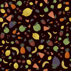Seamless fruit pattern