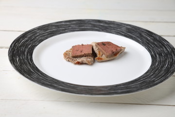 delicious pork tenderloin with foie