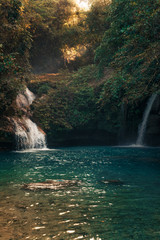 Fototapeta na wymiar Kawasan Falls, Moalboal. Filipinas