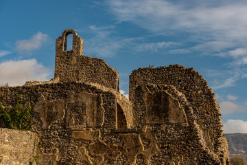Isernia, Molise, ruins of the Celestial Convent of S. Spirito.  View.