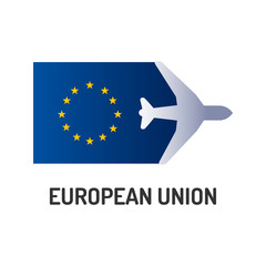 European Union color line icon.Flag of European Union EU . A unique economic and political union between 28 countries. Popular tourist destination. Editable stroke.