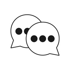 vector icon. Asian messenger. Message isolate on white background. Vector illustration. EPS 10