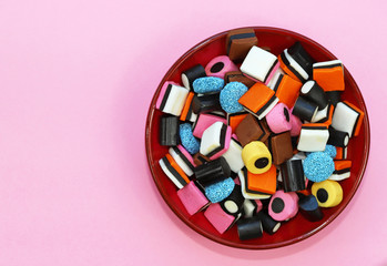 Colorful licorice candy.