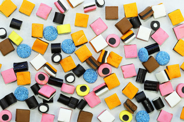 Colorful licorice candy.