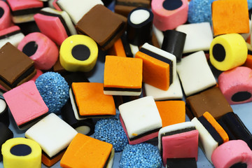 Colorful licorice candy.