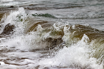 A big wave coming on the shore.black sea.Crimea
