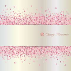 background of a shower of cherry blossoms