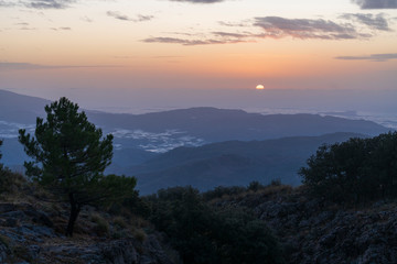 sunrise on the mediterranean sea