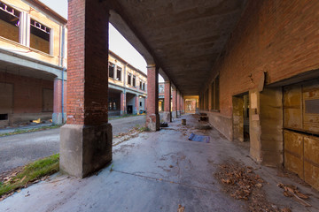 industrial archeology abandoned factories in abandonment modena italy - obrazy, fototapety, plakaty