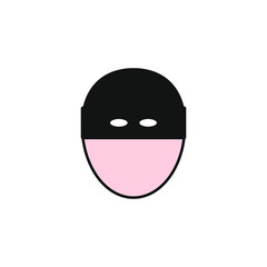 thief vector icon with simple shapes