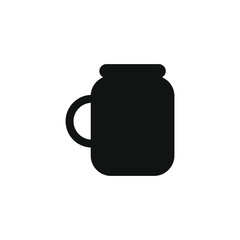 Lemonade jug vector icon formed with simple shapes