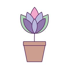 potted flower plant fill line