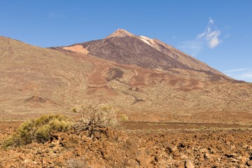 landscape view of vulcano Teide on island Tenerife