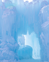 Ice crystals forming decorative patterns for background imagch