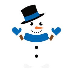 Isolated snowman cartoon