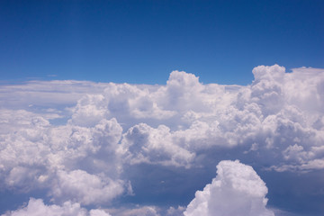 Naklejka na ściany i meble Atmosphere, fluffy clouds in the sky