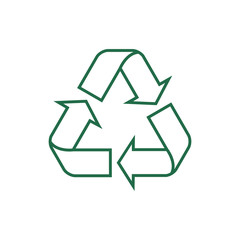Obraz premium Recycle icon vector. Style is flat symbol. Recycling symbol illustration isolated on the white background