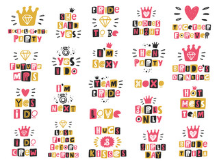 Fototapeta premium Bachelorette set