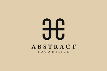 Abstract Letter H Logo. Flat Vector Logo Design Template Element
