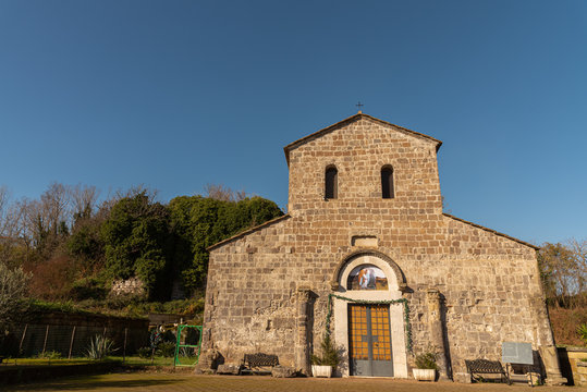 Teano, Campania, Italy. Church of San Paride ad Fontem. View of the main facade