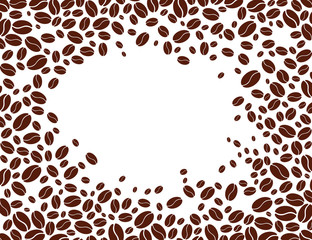 Coffee beans on an isolated background.