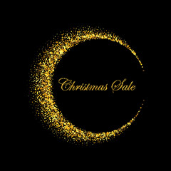 Vector abstract crescent background gold fine dust Logo eps 10 © Nikolas