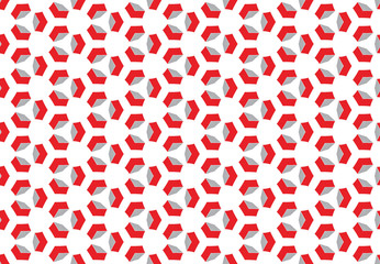 Seamless geometric pattern design illustration. Background texture. Used gradient in red, grey, white colors.