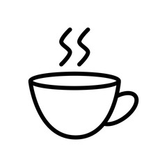 Coffee cup icon on white background.