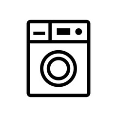 Washing machine icon on white background.