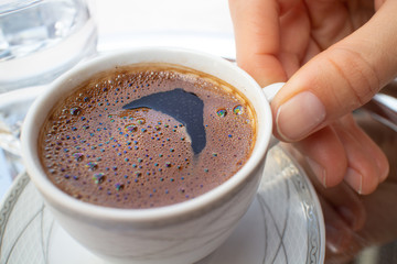 Real Turkish coffee in the cup