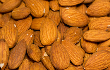 delicious almonds, peeled walnuts