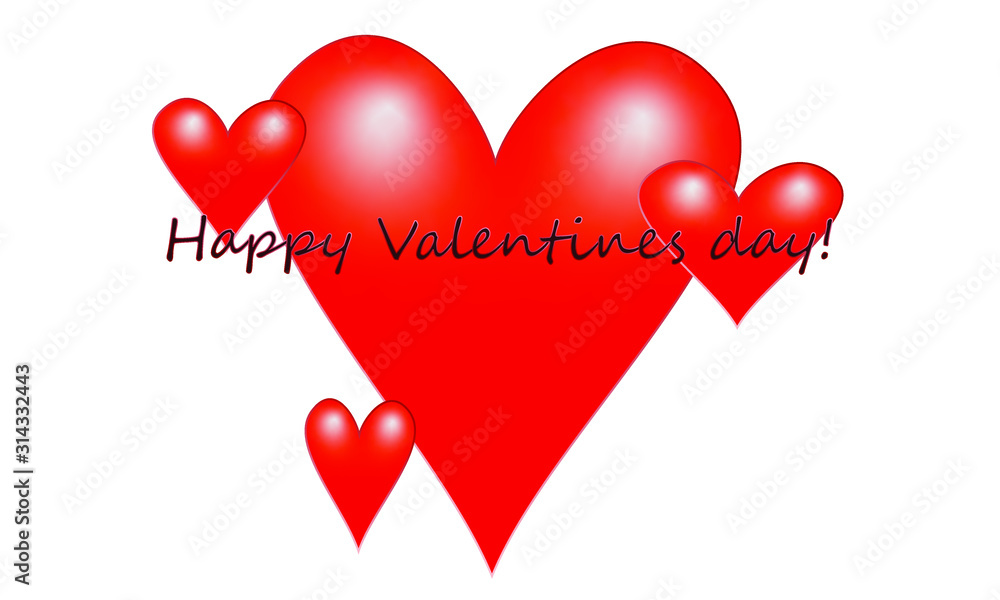 Wall mural valentines day heart clip art