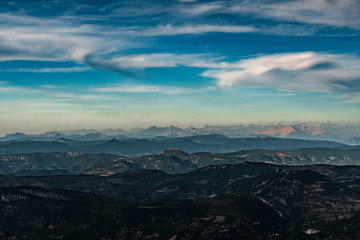 View of the Alps from Mont Ventoux in Provence