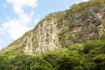 Fototapeta na wymiar Mountains in canyon Cañon del Sumidero near Chiapa de Corzo, Mexico