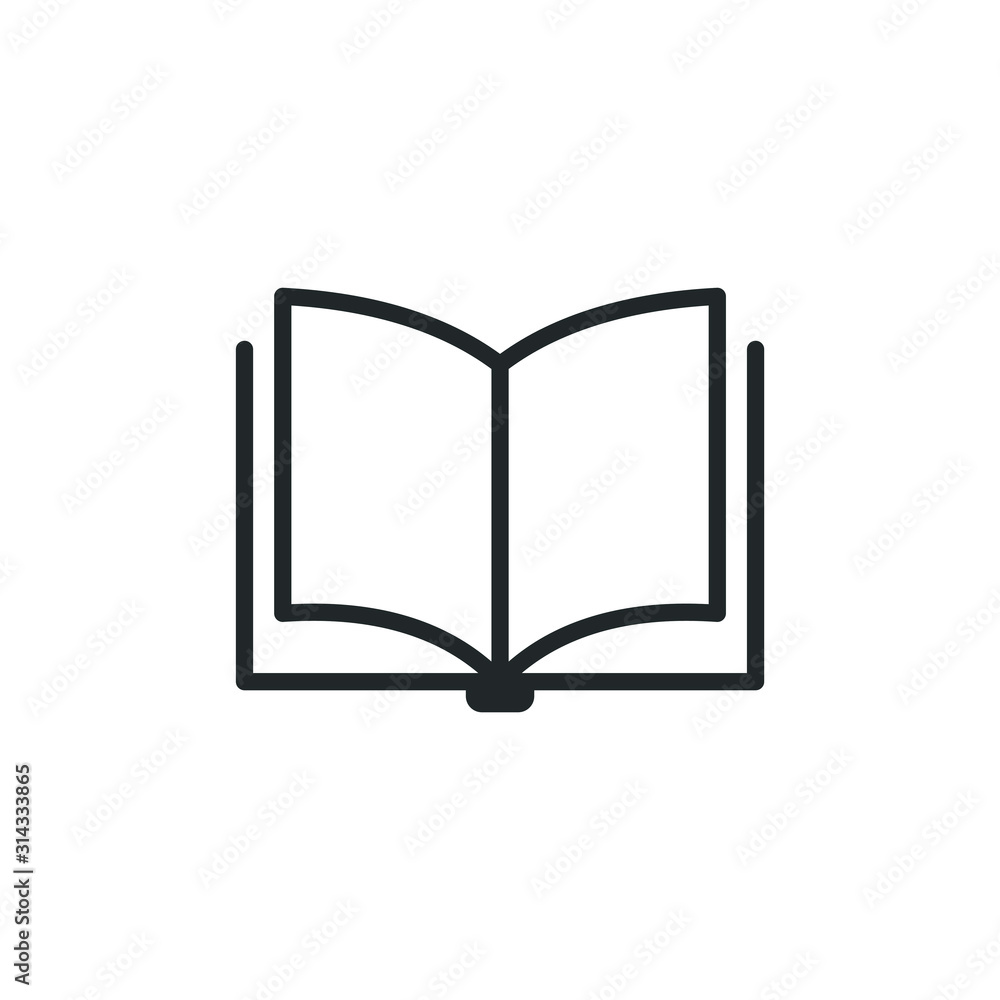Aufkleber book icon template color editable. book symbol vector sign isolated on white background illustration