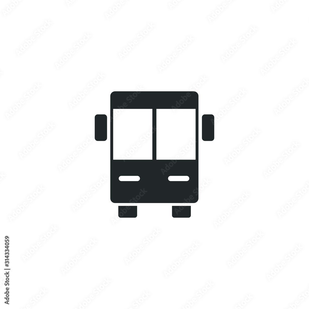 Poster bus icon template color editable. bus transportation symbol vector sign isolated on white background