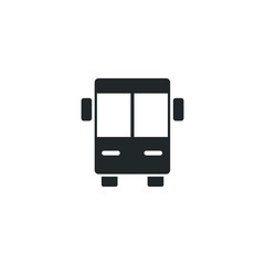 bus icon template color editable. bus transportation symbol vector sign isolated on white background illustration for graphic and web design.