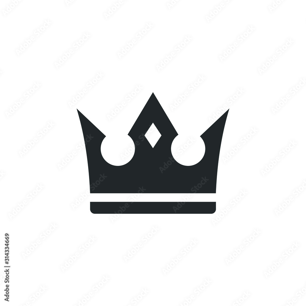Poster crown icon template color editable. crown symbol vector sign isolated on white background illustrati